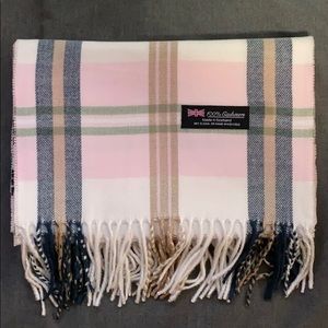 UNISEX 100% CASHMERE SCARF PLAID DESIGN SUPER SOFT